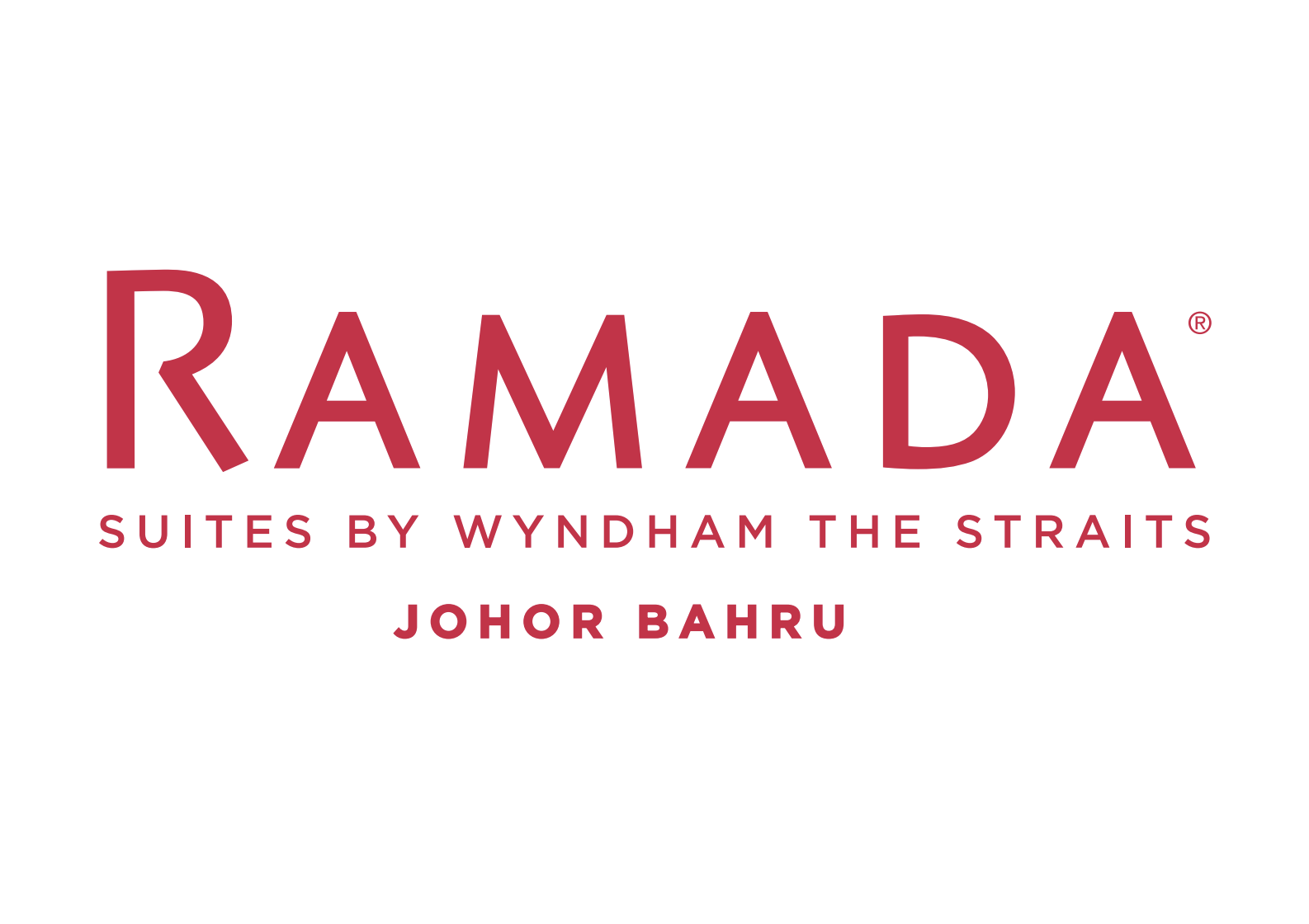 Official logo of Ramada Suites by Wyndham The Straits Johor Bahru, in red text and white background