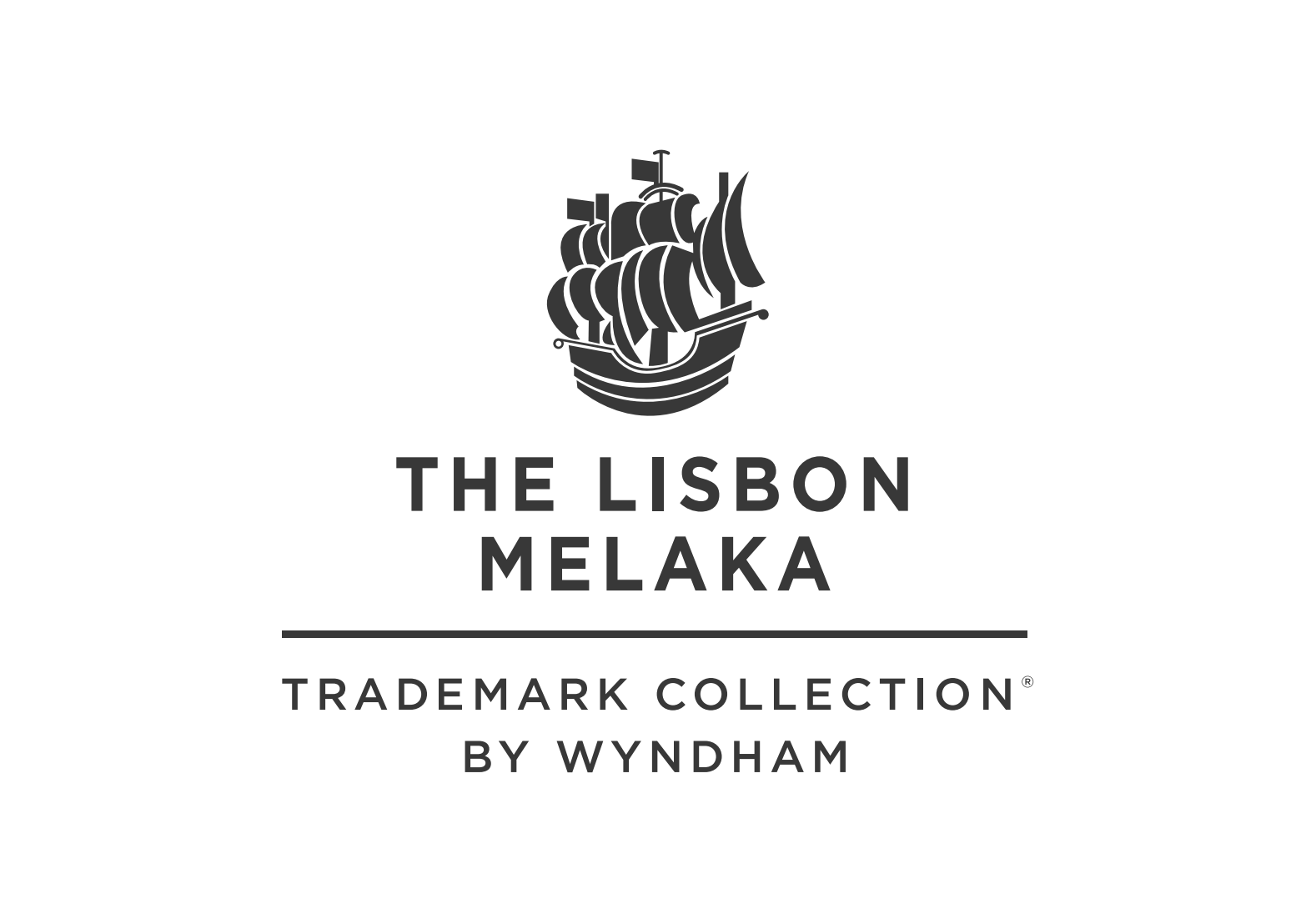 Official logo of The Lisbon Melaka, Trademark Collection by Wyndham with white background