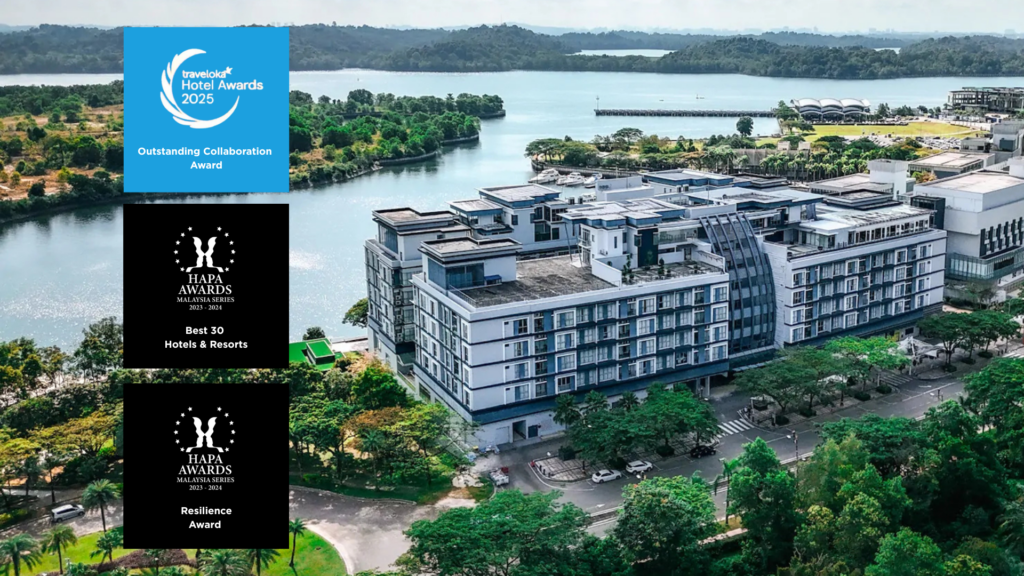 Trinidad Suites Johor Main Facade with Awards 2023 until 2025 Drone Shot